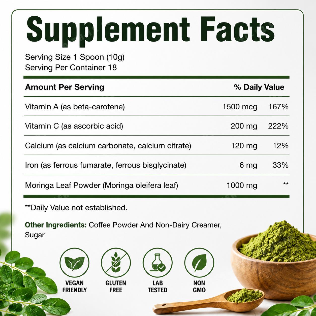 Docteat Moringa Leaf Mix Powde - Moringa Leaf Powder recension och pris