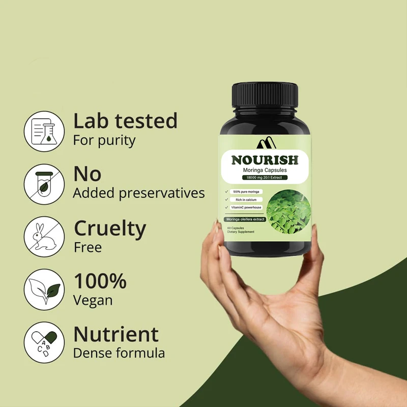 Moringa Capsules || 100% Pure  - Moringa Leaf Powder recension och pris