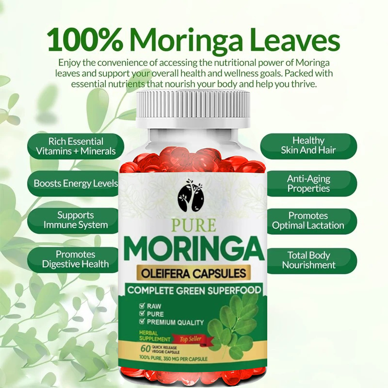 Moringa Capsules -60 Capsules  - Moringa Leaf Powder recension och pris