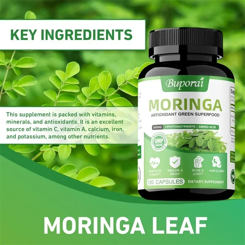Moringa Capsules - Antioxidant - Moringa Leaf Powder recension och pris