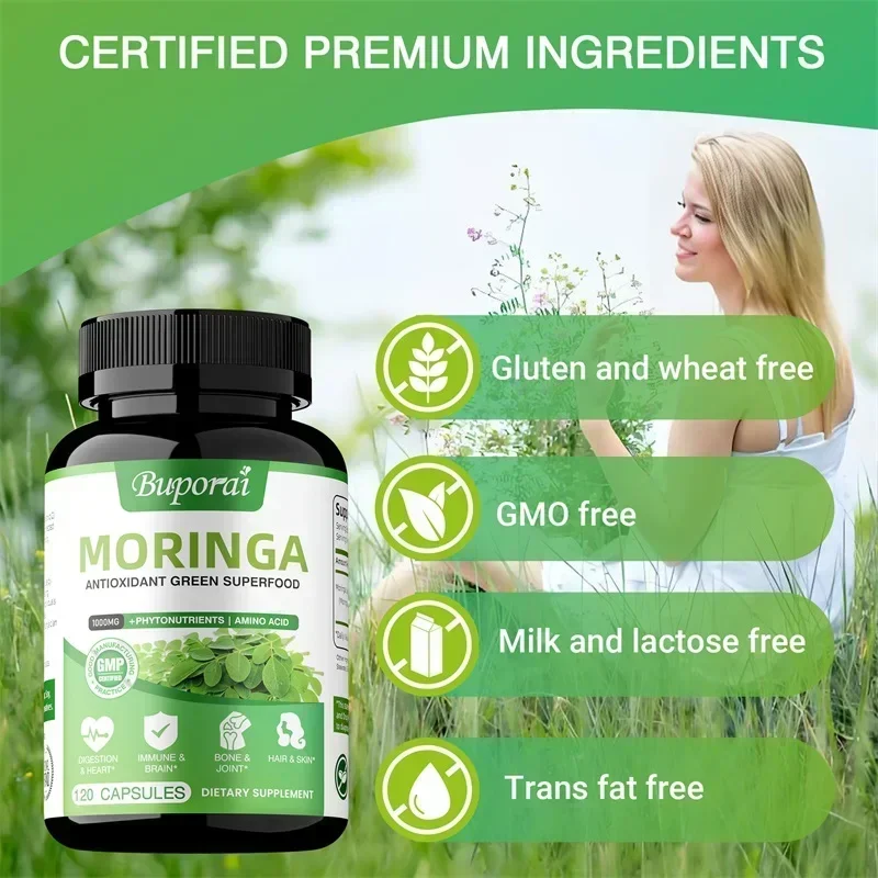 Moringa Capsules - Antioxidant - Moringa Leaf Powder recension och pris