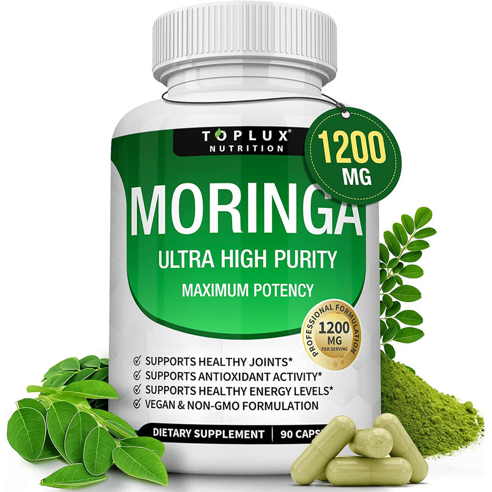 Moringa Capsules 1200mg - Pure - Moringa Leaf Powder recension och pris