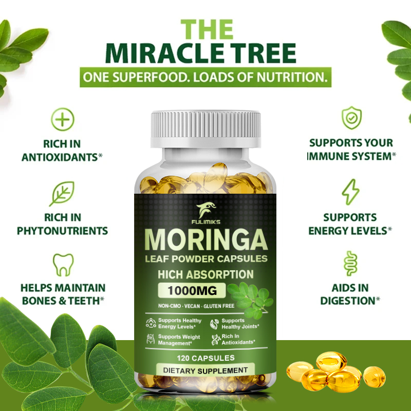 FULIMIKS Natural Moringa 1000m - Moringa Leaf Powder recension och pris