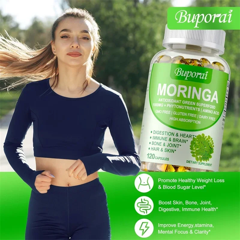 Moringa Capsules 1000mg - Supp - Moringa Leaf Powder recension och pris